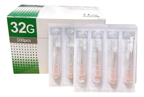 Aguja 32g X 4mm Estéril Hipodermica Mesoterapia 10 Unidades