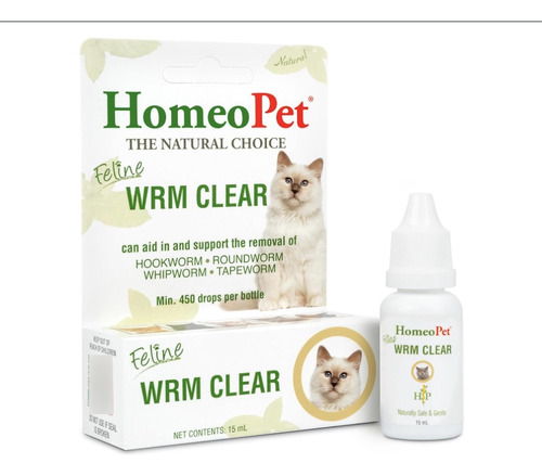 Homeopet Desparasitador Wrm Clear Gato 