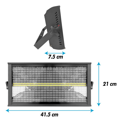 Case 4 Estrobo Profesional 960 Led Rgb+ Estrobo Dmx Steelpro