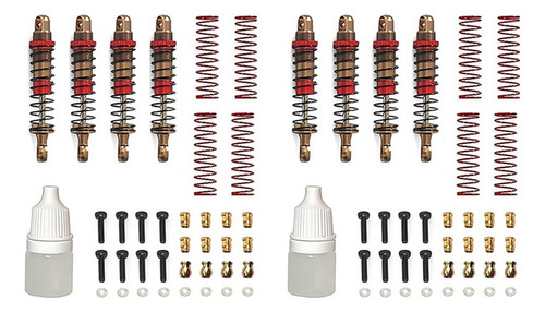 2 Amortiguadores De Aceite Metálicos Para Fms 1/24 Fcx24 1/1