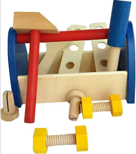 Juego Didáctico Para Niños Caja De Herramientas Madera 