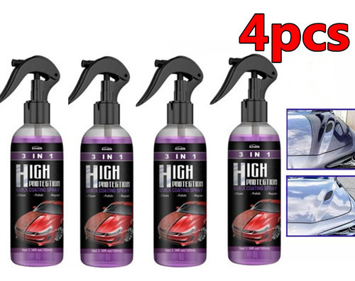 Detergente 3 En 1 Spray Recubrimiento Auto Rápido De Alta