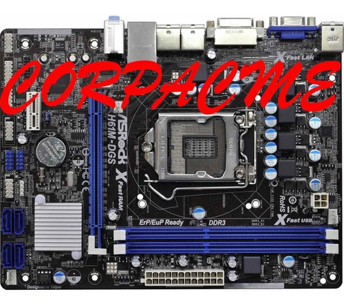 Combo Tarjeta Madre Asrock Intel H61m-dgs+cpu Pentium G2020
