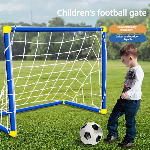 Arco de fútbol Genérica DQ-3 de 60cm de largo y 41cm de alto color azul/amarillo