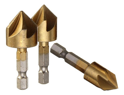 Broca Avellanada Hss Con Vástago Hexagonal De 1/4 Pulgadas,