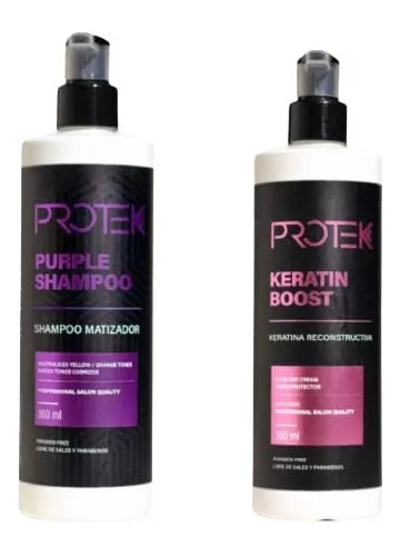 Shampoo Matizador Cobrizos Canas + Termoprotector Protek