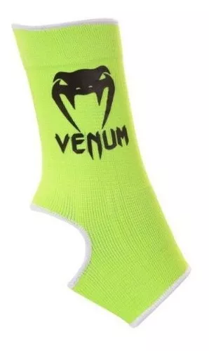 Tobilleras Venum Kontact Elasticas, Kick Boxing, Muay Thai, MMA, Verde Neon