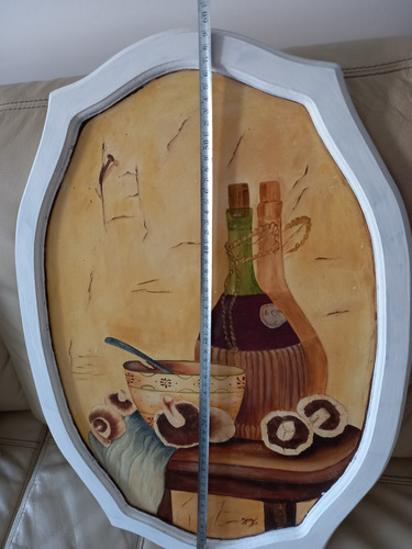 Cuadro Bodegón Oleo Sobre Tabla 40 X 60 Cm