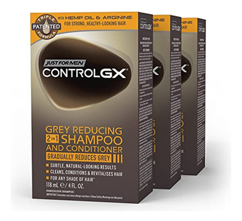 Just For Men Control Gx Champú Y Acondicionador Pack De 3 Un