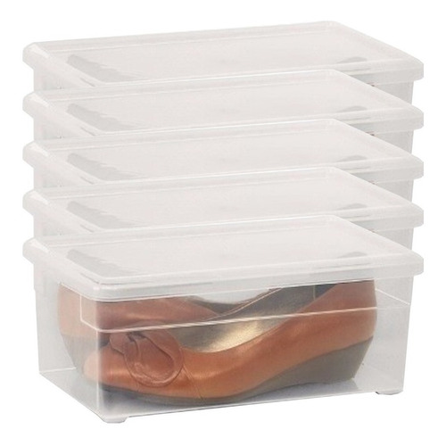 Caja Organizador Plastico Apilable Tapa Taper 5 Litros X 5 Colombraro