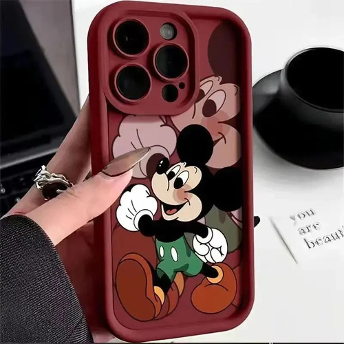 Funda De Teléfono De Silicona Suave De Mickey Mouse Para Iph