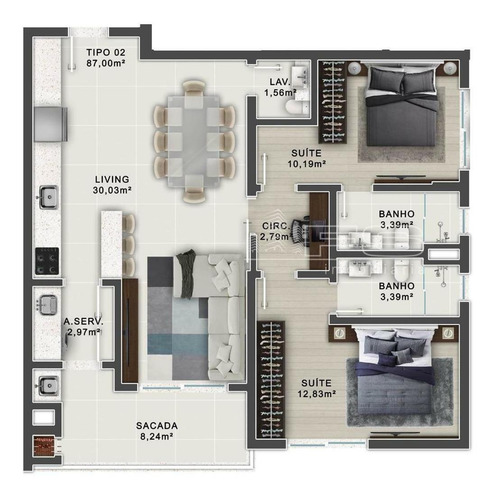Imagem 8 de 10 de Erati Home Porto Belo - 2 Suites - 4182