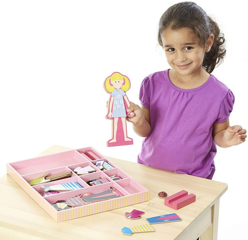 Melissa & Doug Juego De Muñecas Magnéticas De Vestir Juguete