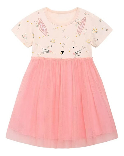 Vestido De Malla A La Moda De Verano Para Niña, Princesa Bor