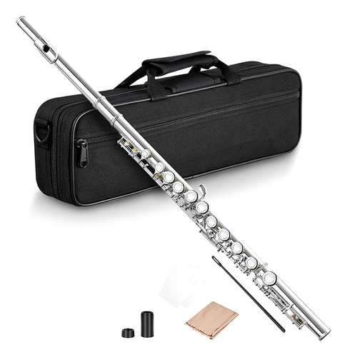 16 Closed Open Holes C Key Professional Transverse Flute Con