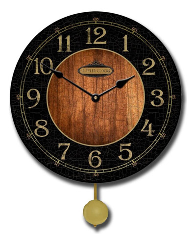 Reloj Pared Pendulo Madera Negro Disponible 5 Tamaño Susurro