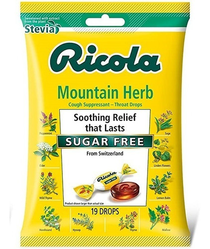 Caramelo Ricola Stevia X19 - Unidad a $36900