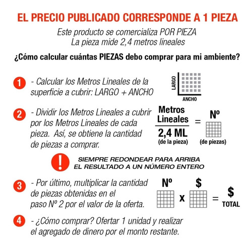 Imagen 7 de 10 de Zocalo Sustentable Piso Blanco 240 Politileno Ecologico Cm