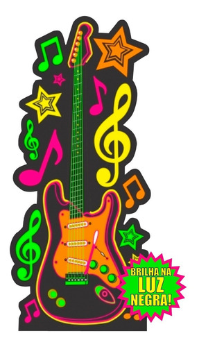 Totem Guitarra Festa Neon 1,46m X 70cm