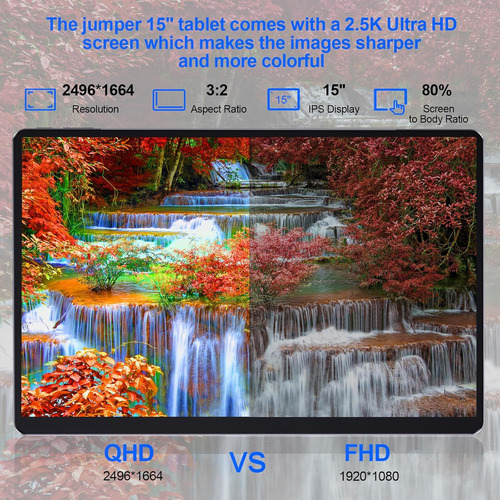 Jumper 15 Inch Tablet 2.5k Display, Helio G99 Octa-core P...