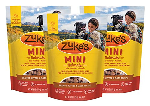 Zuke's Mini Naturals Dog Training Treats, Peanut Butter & Oa