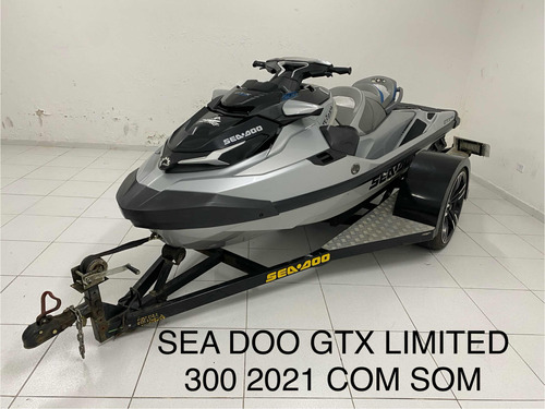 Jet Ski Sea Doo Gtx Limited 300 2021 Prata Carreta Aro 20   