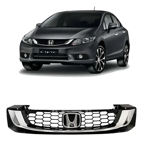 Grade Civic 2015 2016 Completa Com Emblema 2012 2013 2014 Brilhante
