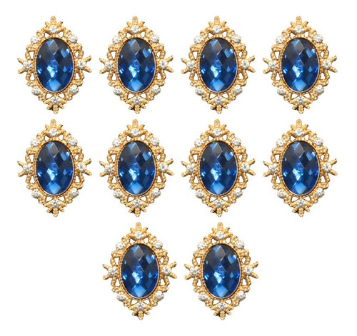 Botones De Cristal Azul Claro 30x25mm Azul Claro 30x25mm
