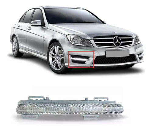  Milha Led Drl Mercedes C180 C200 C250 C350 Slk 2012 2014