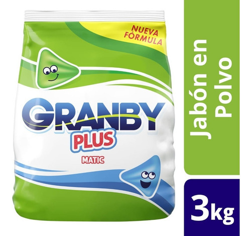 Jabon En Polvo Granby 3 Kilos Lavado Total Matic