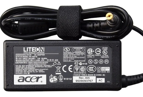 Cargador Fuente Original Acer Liteon 19v 3.42a 65w Garantia