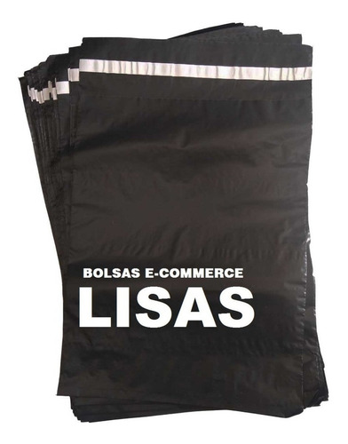 Imagen 1 de 6 de Sobres Bolsas Ecommerce Liso Negro 30x45 X50