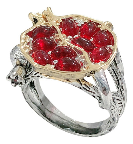 Ange - Anillo Vintage Con Diseño De Granada Para Mujer