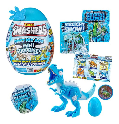 Smashers Dino Ice Age T-rex Mini Huevo Sorpresa Con 3 Compue