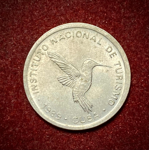 Moneda 10 Centavos Cuba 1989 Km 415 Colibrí Intur Turismo