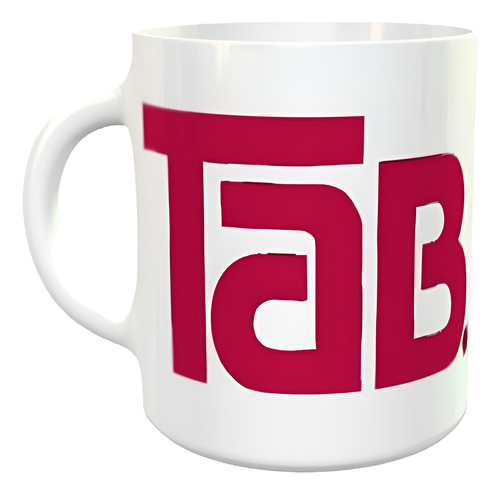 Taza Cerámica Sublimada Gaseosa Tab Mermelada Blanco Tab D1