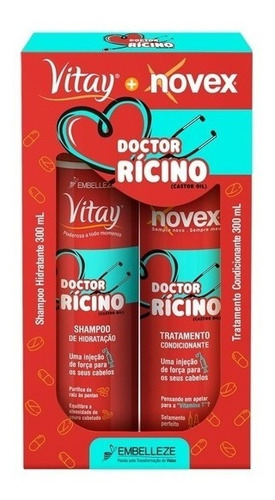 Kit (champu + Acondicionador) Doctor Ricino De Novex
