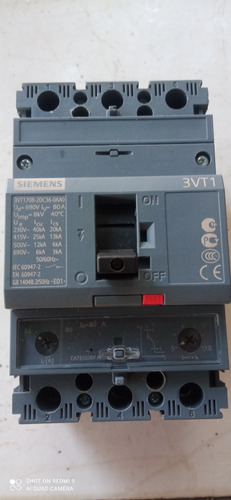 Breaker Trifásico 3x80 Amp Marca Siemens 