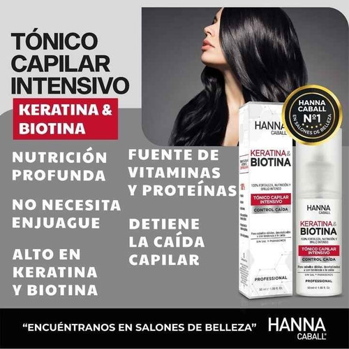 Hanna Caball Tónico Capilar Intensivo Keratina & Biotina