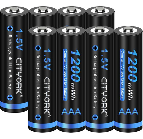 Cityork Baterias Recargables De Litio Aaa 1200 Mwh (paquete