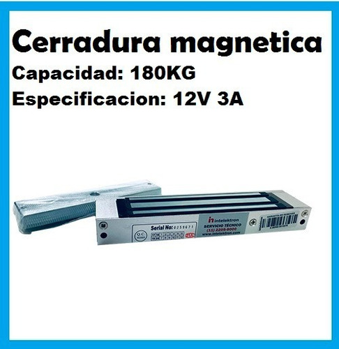 Cerradura Magnetica X180 12v 3a Fuerza 180kg Mdp