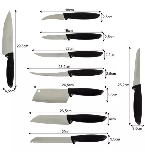 Tramontina Plenus Knife Set With Stainless Steel Blades And