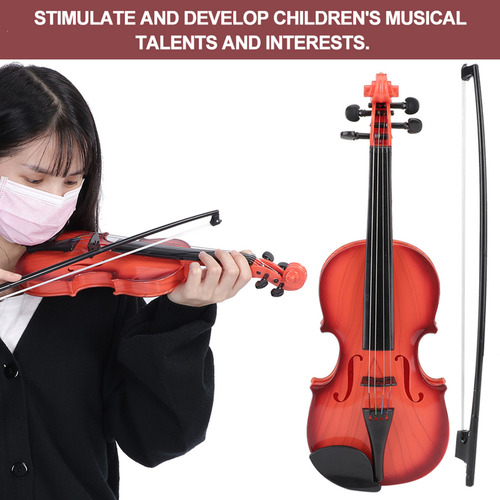 Juguete De Violín Acústico Para Niños, Cuerdas Ajustables, P