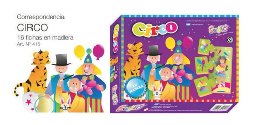 Circo Juego De Correspondencia Madera Gordillo, Diverti Toys