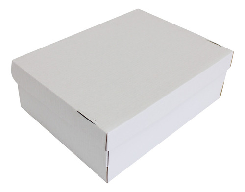 40 Cajas De Cartón Para Zapato  37x25.5x11 Cm Blanca