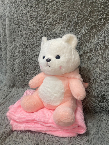 Peluche 3 En 1 Con Manta 50cm - Animales Varios Oso Disfrazado