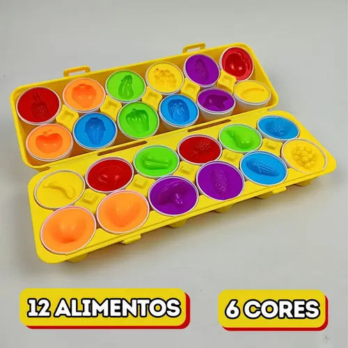 Brinquedo Educativo Classificador Amarelo Ovo Divertido 13 Peças