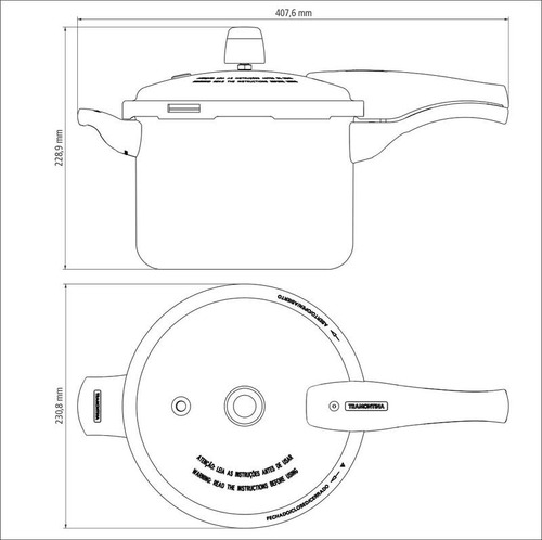 Olla De Presión Vancouver Antiadherente 20 Cm 45 L Color Roj