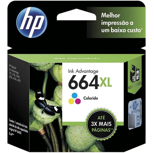 Kit Cartucho Original Hp 664 Xl Preto E 664 Xl Color P 3776