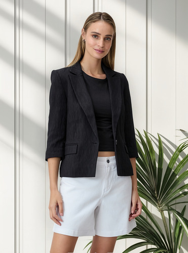 Blazer Liso Negro Io 16020125050102